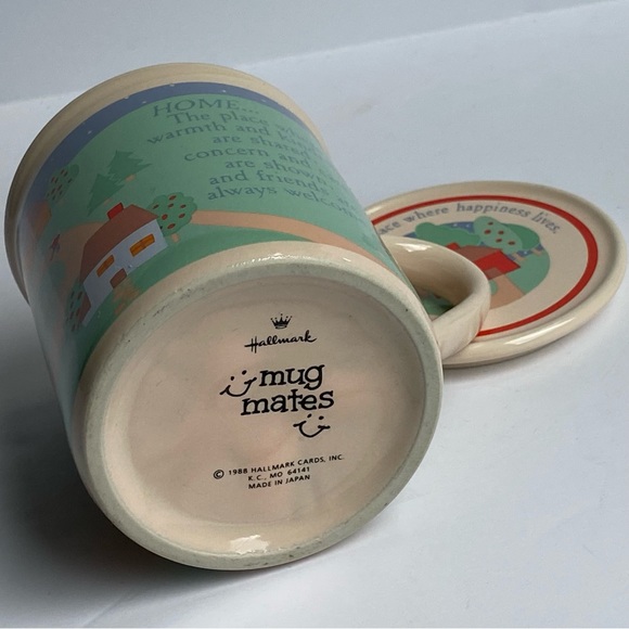 Hallmark Mug Mates Lid Coaster Coffee Tea  Vintage 1988 Home Kindness Friends - Picture 16 of 16